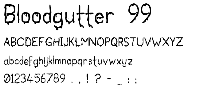 Bloodgutter 99 font